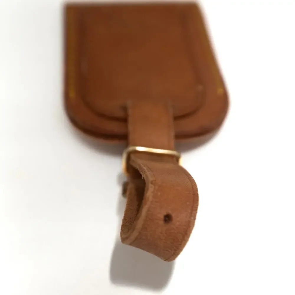 Authentic Louis Vuitton Vachetta Leather Luggage Name Tag PP